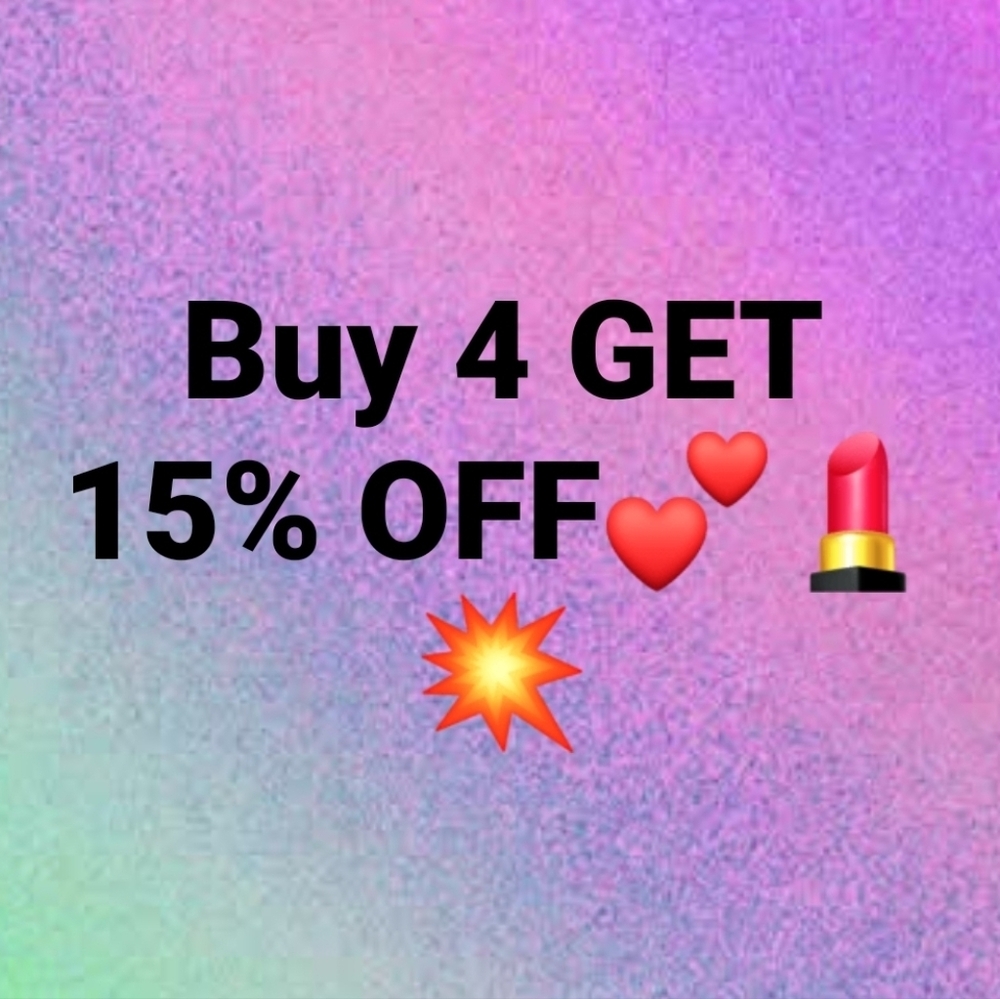 Buy 4 Items Get 15% Off (Items Must Have Over $12 Price/each)